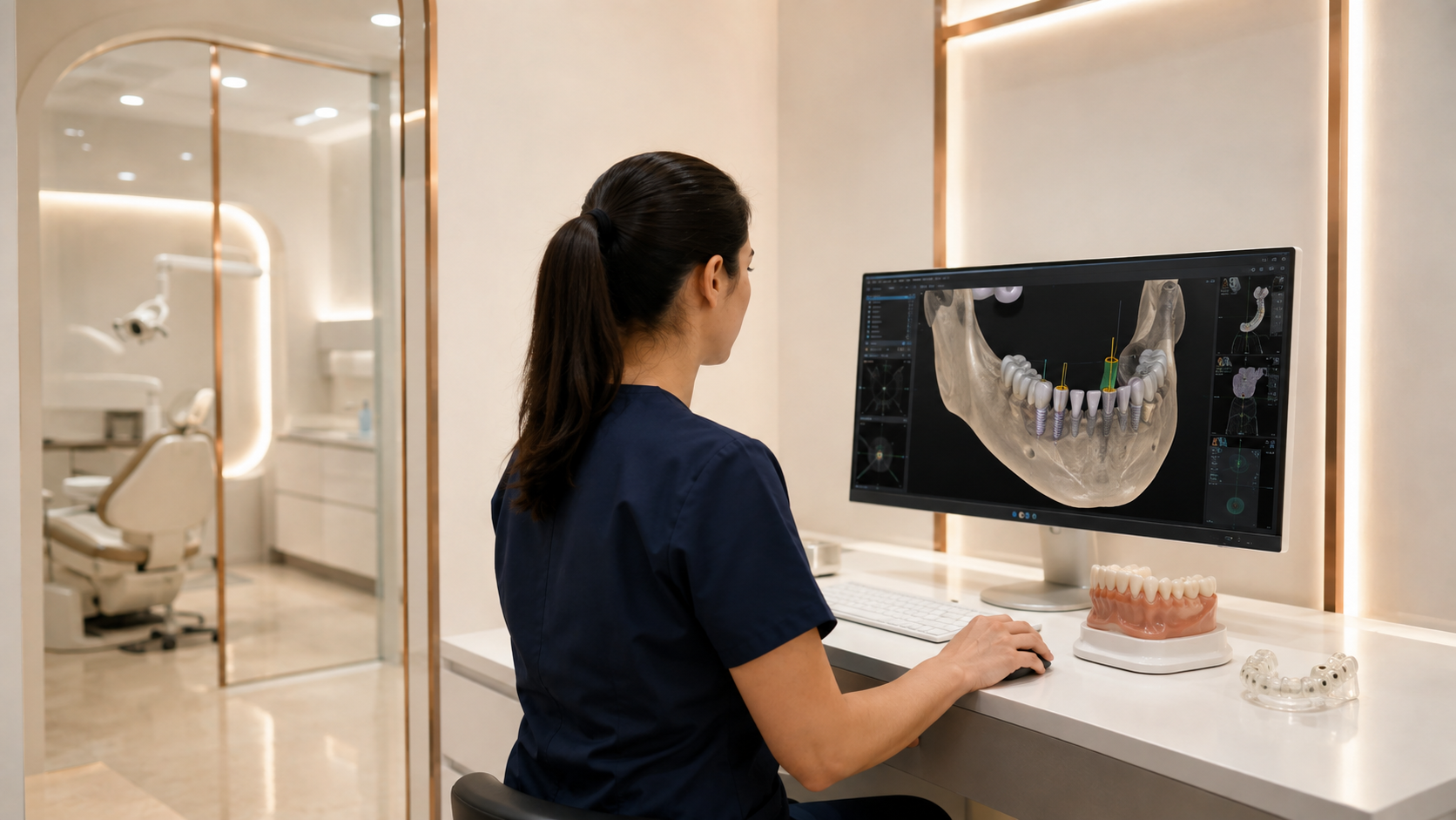 Implantatbehandlung ohne Lappenbildung